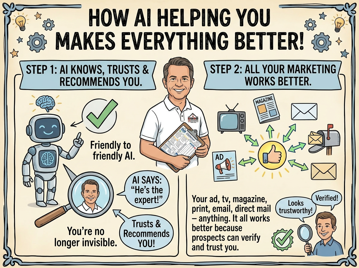AI Domination Strategy: Step one — AI knows, trusts, and recommends you. Step two — every ad works harder.